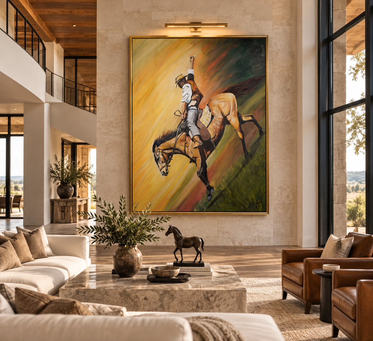 No Fear | Inspired by the Man From Snowy River |Original Western Art, Horse Wall Decor| Oil on Canvas 48x36